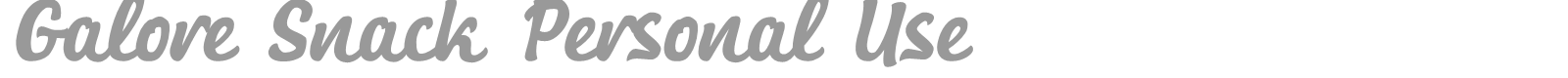 Galore Snack font preview